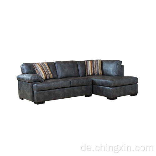 Kunstleder Ecksofa-Sets Wohnzimmer Sofa